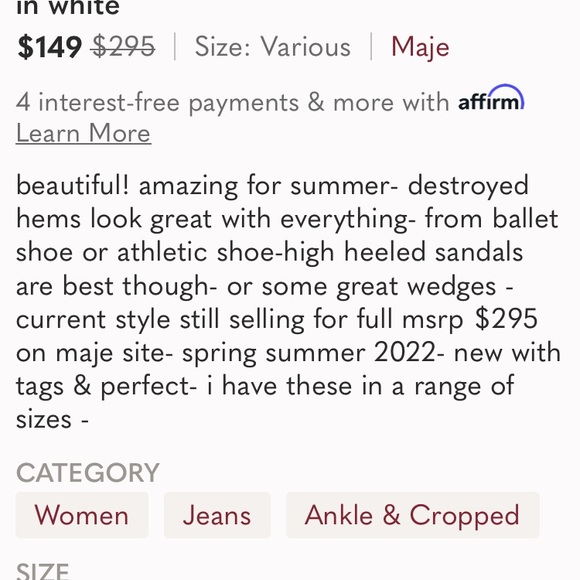 COPY - MAJE JEANS 👖 - Picture 5 of 9